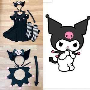 Kuromi Sanrio Handmade Halloween Cosplay Girls Costume